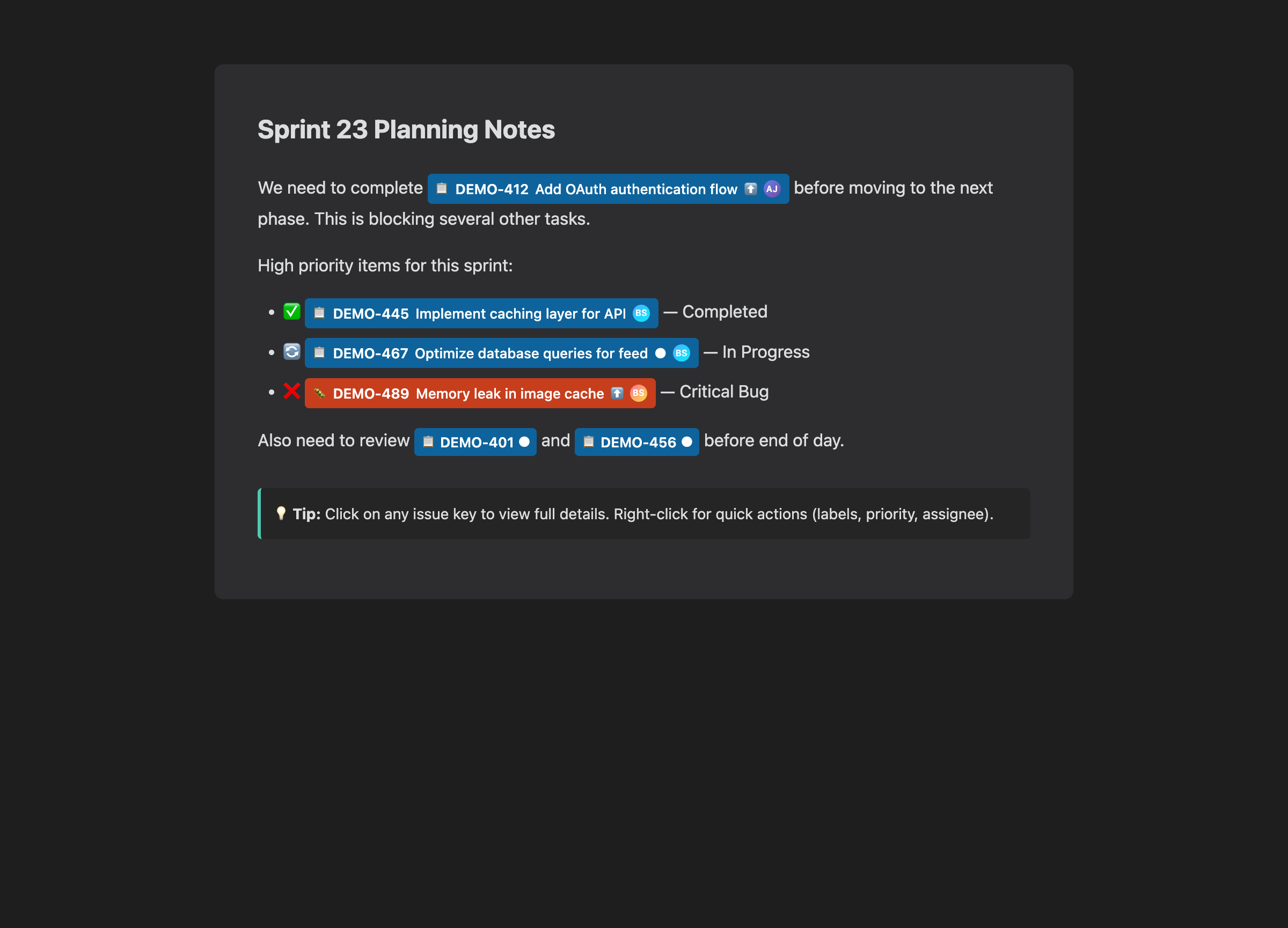 Inline Issues with Visual Enhancements